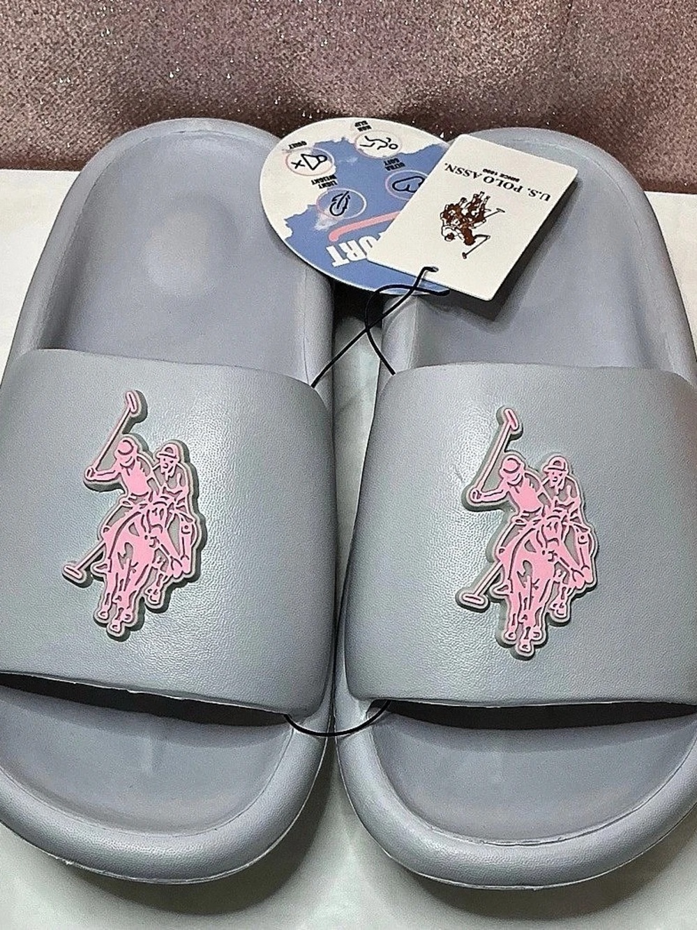 U.S. Polo Assn. Women's Comfort Slide Sandals.